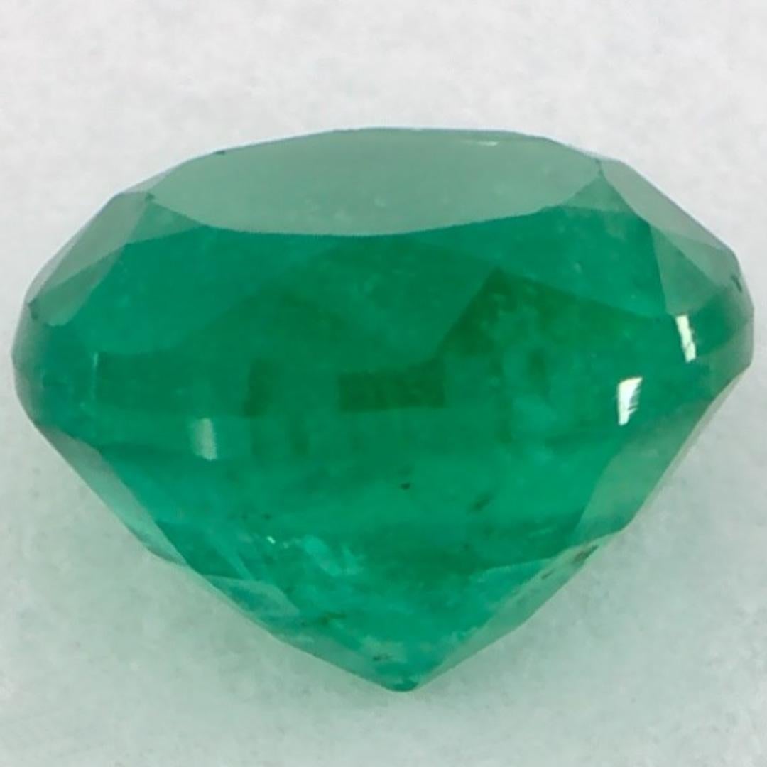 0.86 Ct Emerald Round Loose Gemstone In New Condition For Sale In Fort Lee, NJ