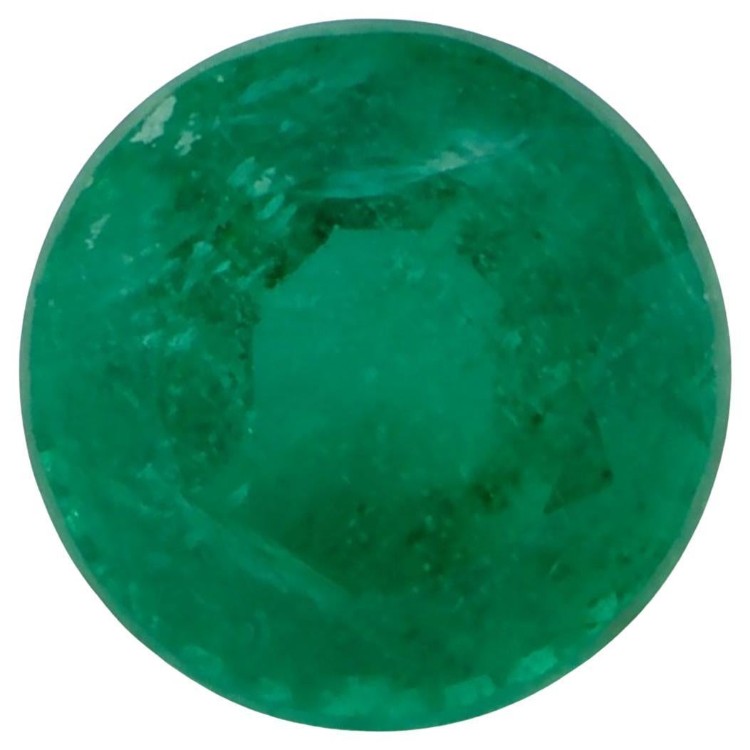 0.86 Ct Emerald Round Loose Gemstone For Sale