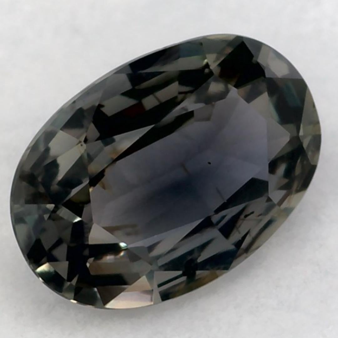 Taglio ovale 0.86 carati di zaffiro verde ovale sfuso in vendita