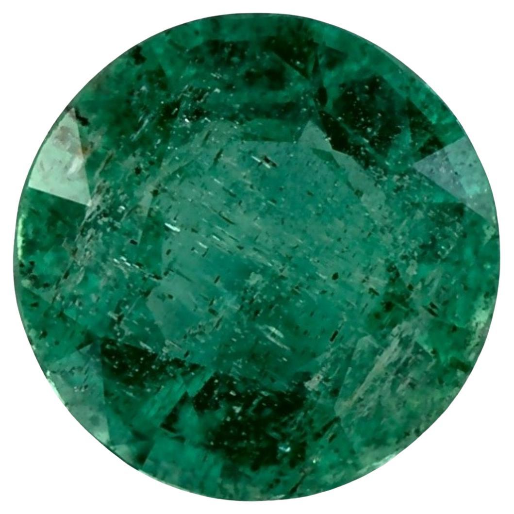 0.86 Cts Emerald Round Loose Gemstone For Sale