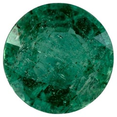 0.86 Cts Emerald Round Loose Gemstone