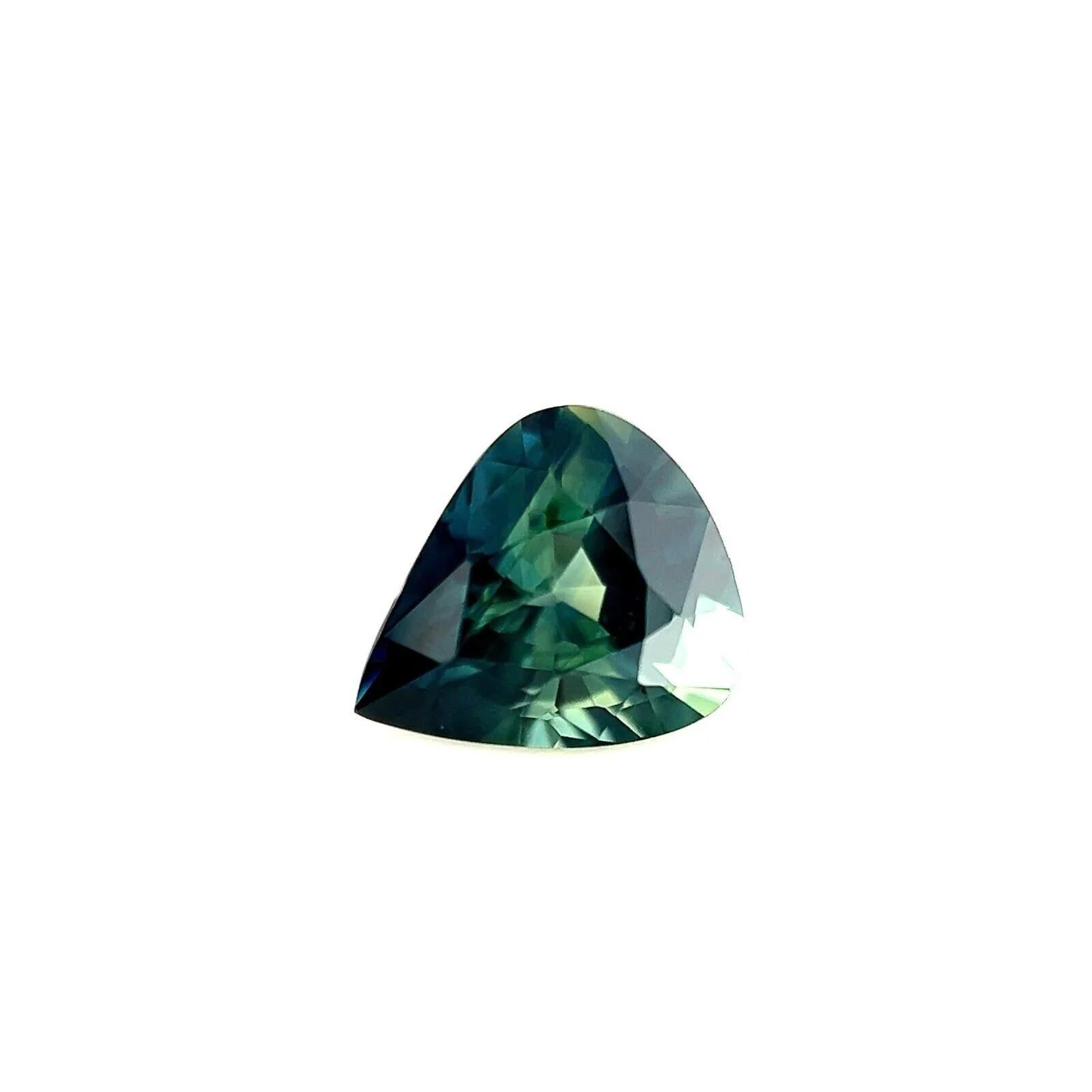 0.86ct Saphir australien de couleur Parti Sapphire vert bleu taille poire VVS Gem 6.2x5.4mm

Fine pierre précieuse saphir naturel australien de couleur partielle.
0.86 Carat avec une belle et unique couleur bleu parti vert. Une pierre unique et