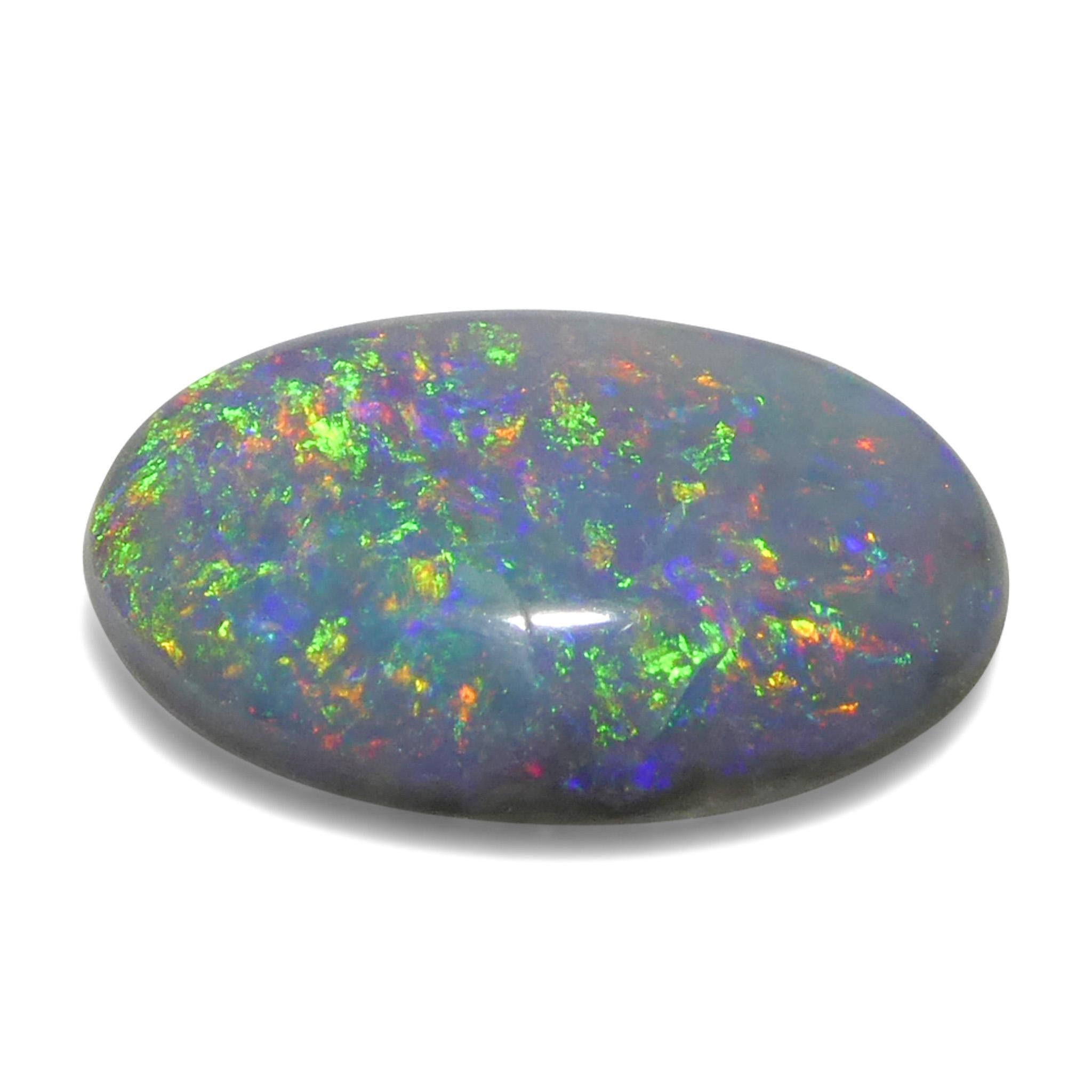 0.86ct Opale grigio ovale cabochon dall'Australia in vendita 5