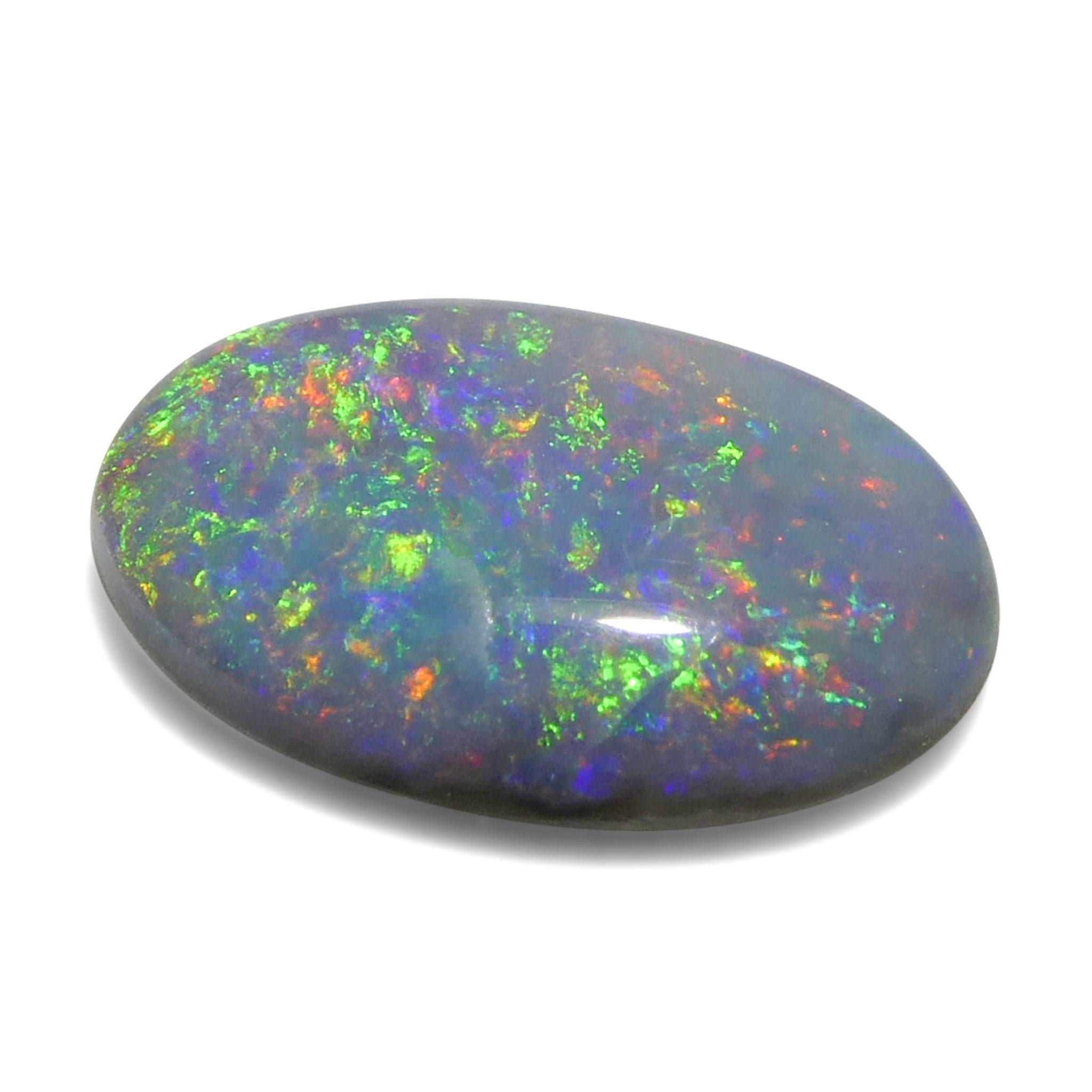 0.86ct Opale grigio ovale cabochon dall'Australia in vendita 6