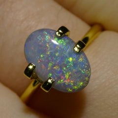 0.86ct Oval Cabochon Gray Opal from Australia