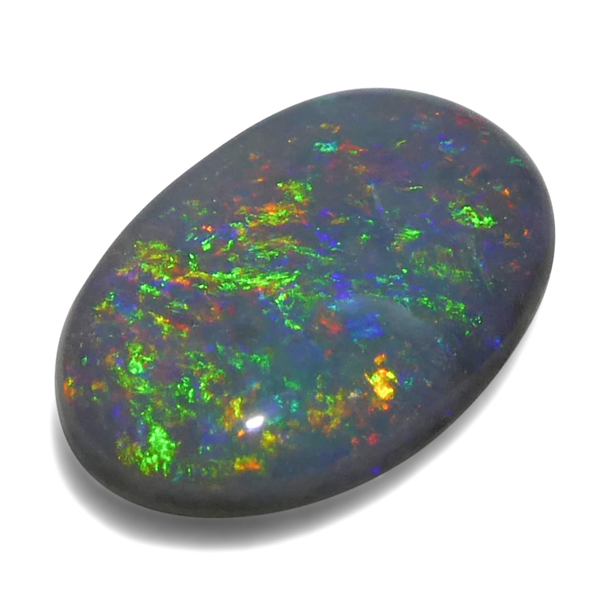 0.86ct Opale grigio ovale cabochon dall'Australia in vendita 4
