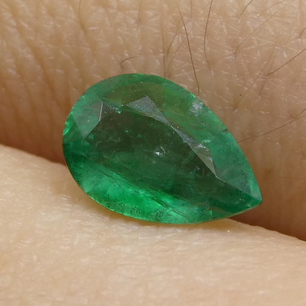 0,86ct Birnengrüner Smaragd aus Sambia im Zustand „Neu“ im Angebot in Toronto, Ontario