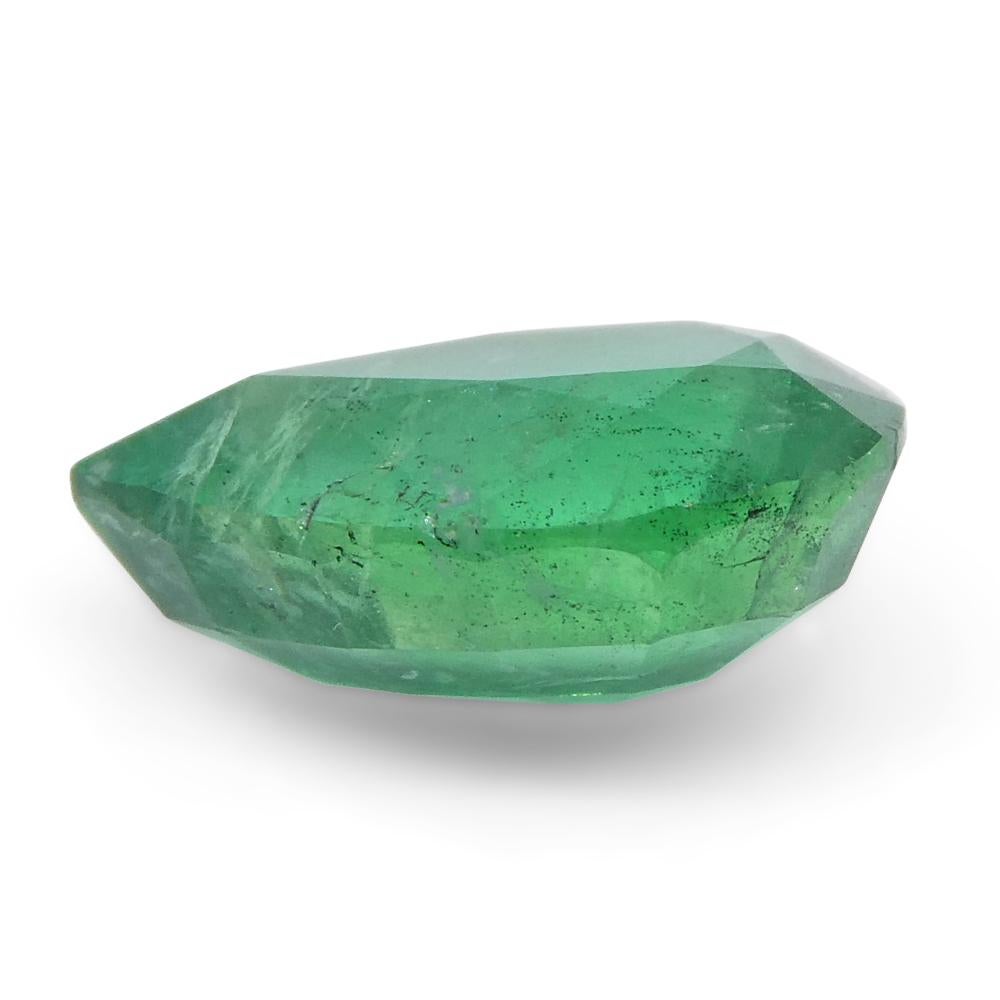 0.86ct Pear Green Emerald from Zambia For Sale 4