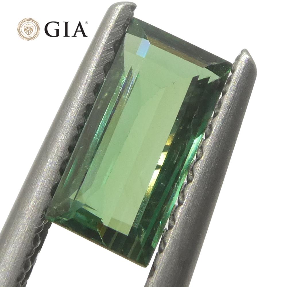 0,86ct Rettangolare/Baguette verde-bluastro a grigio-viola Alessandrite certificata GIA in vendita 1