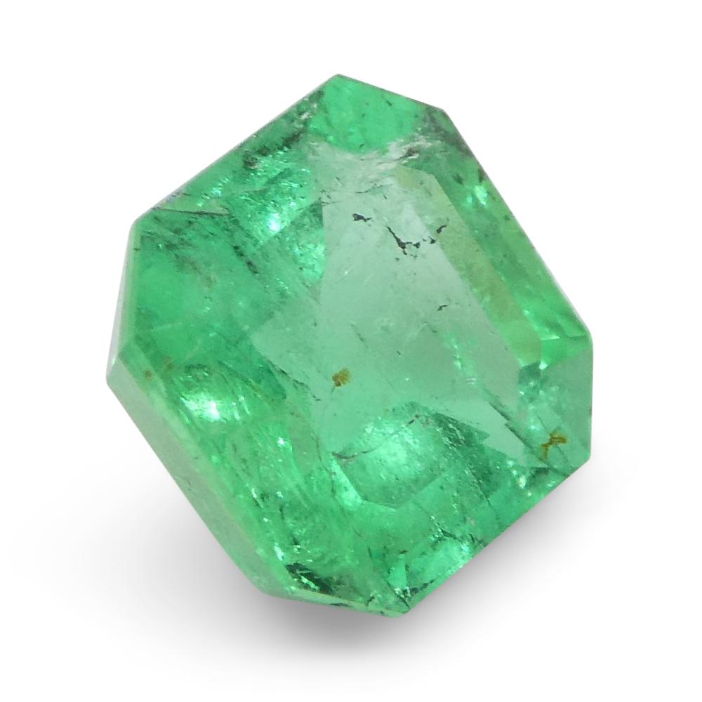 0.86ct Square Green Emerald from Colombia For Sale 6