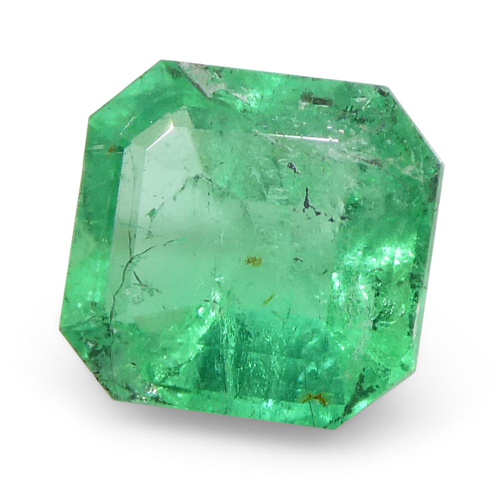 0.86ct Square Green Emerald from Colombia In New Condition For Sale In Toronto, Ontario