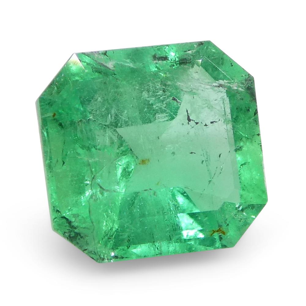 0.86ct Square Green Emerald from Colombia For Sale 2