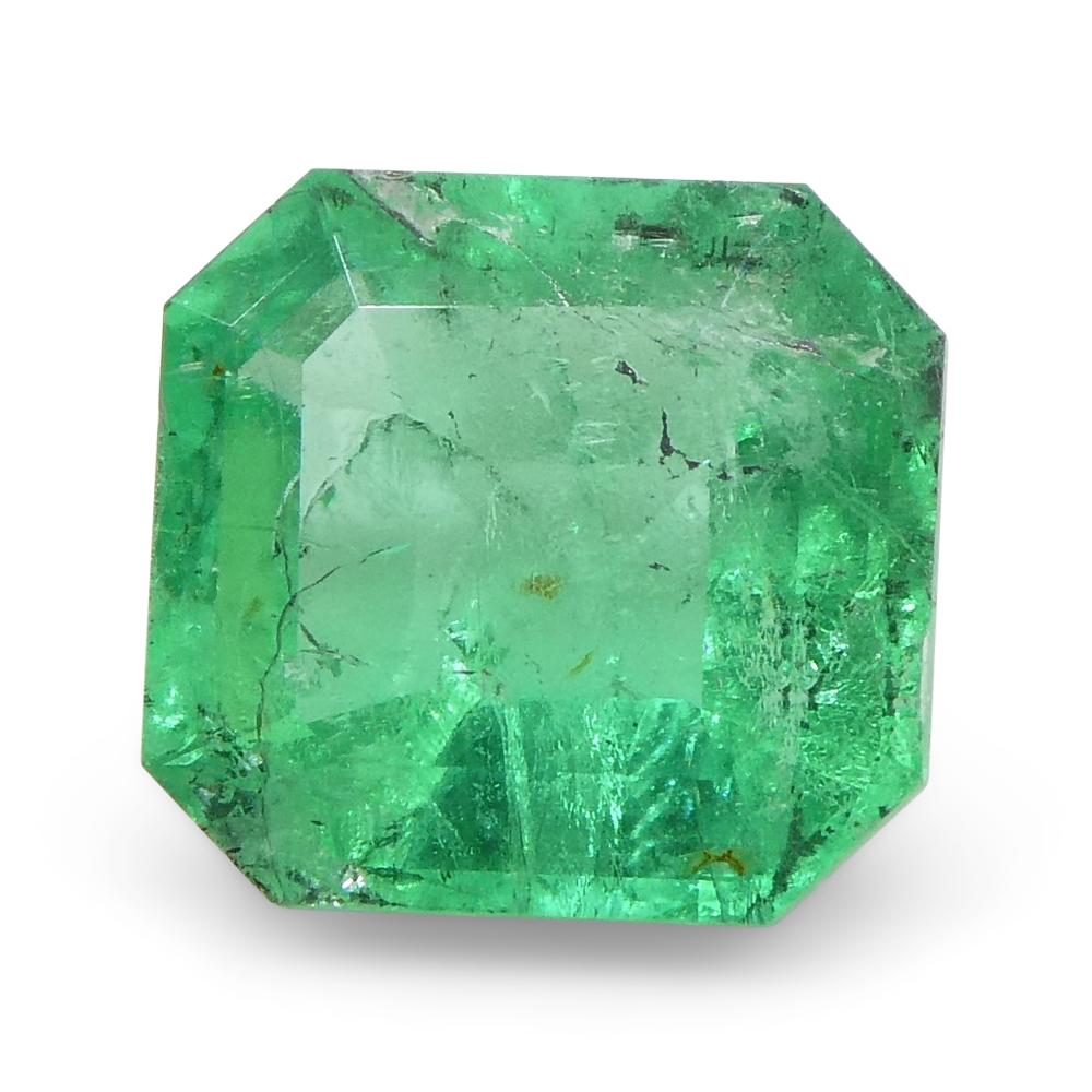 0.86ct Square Green Emerald from Colombia For Sale 3