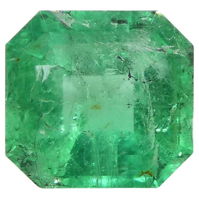 0.86ct Square Green Emerald from Colombia For Sale