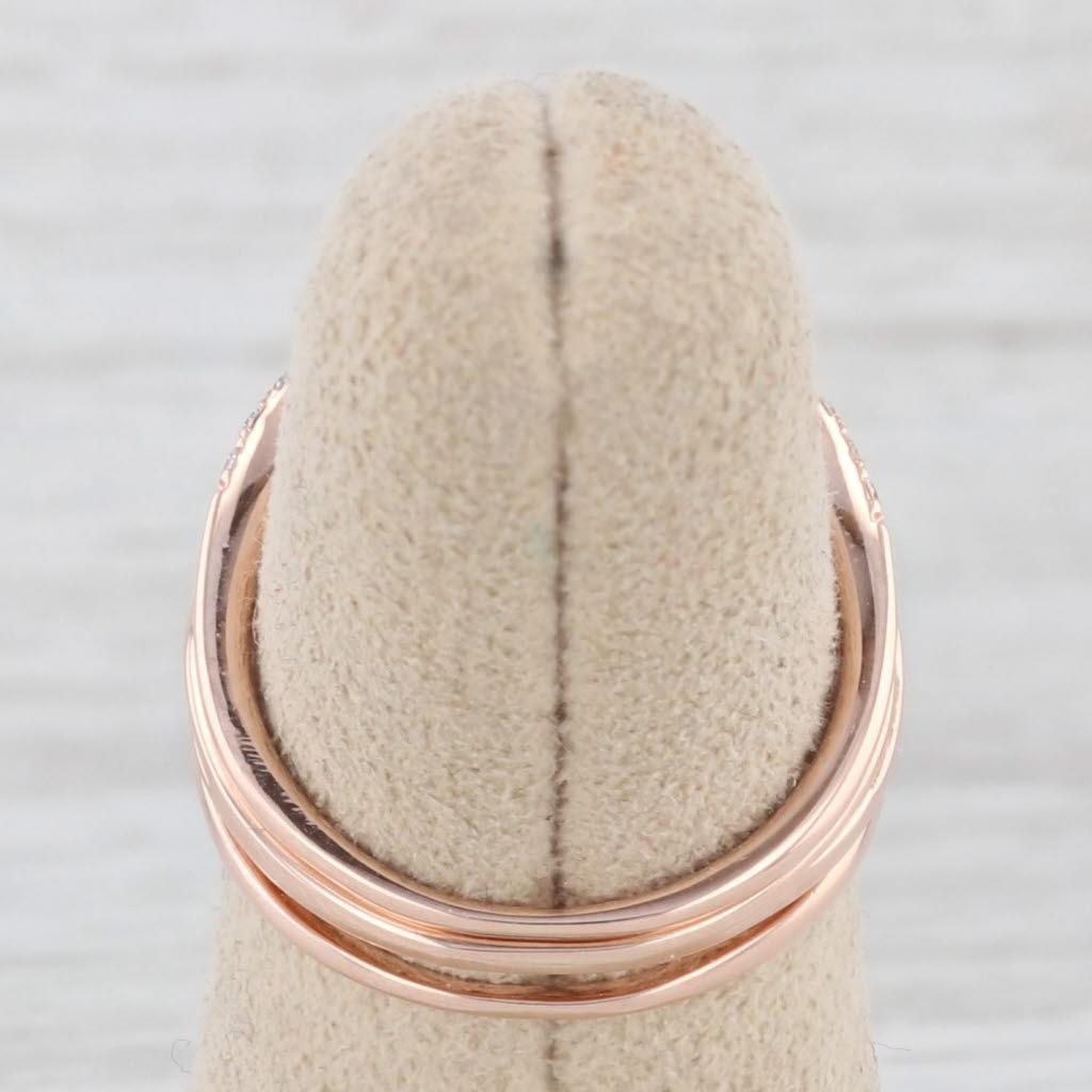 Anello di fidanzamento aureolato con diamante principesco da 0,86 carati 2 fasce nuziali in oro rosa 14k In condizioni buone in vendita a McLeansville, NC
