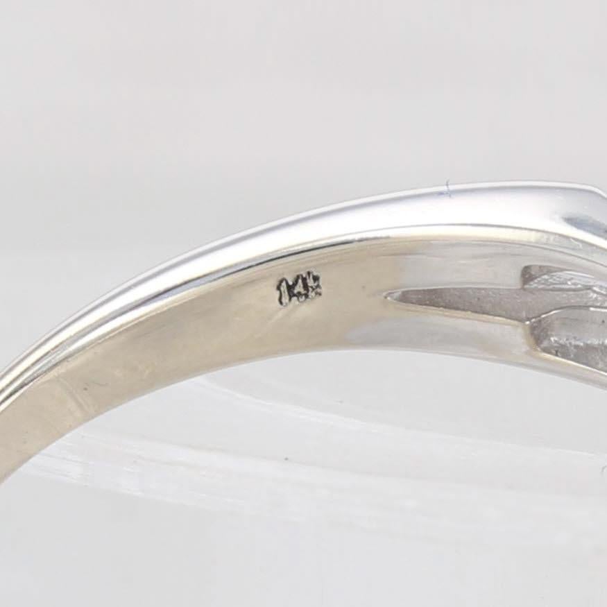 0.86ctw Round Diamond Double Halo Engagement Ring 14k White Gold Size 7.25 For Sale 3