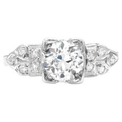 Vintage 0.87 Carat Diamond Engagement Ring