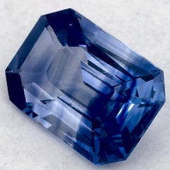 0.87 Karat Blauer Saphir Oktagon Loser Edelstein
