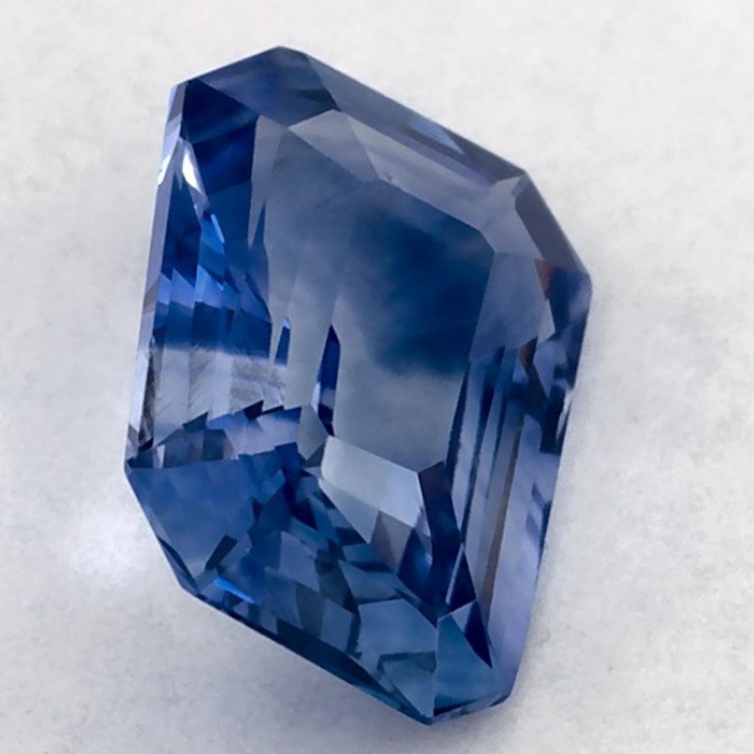 0.87 Karat Blauer Saphir Oktagon Loser Edelstein im Angebot 2