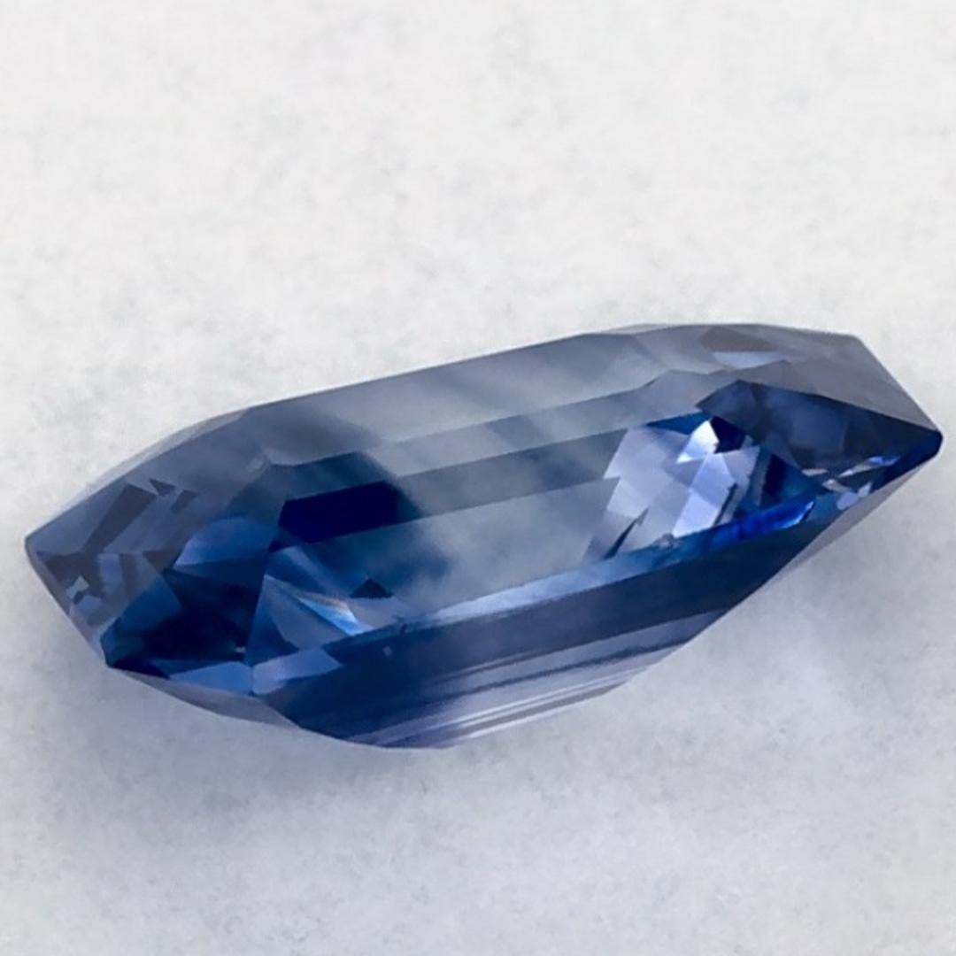 0.87 Karat Blauer Saphir Oktagon Loser Edelstein im Angebot 3