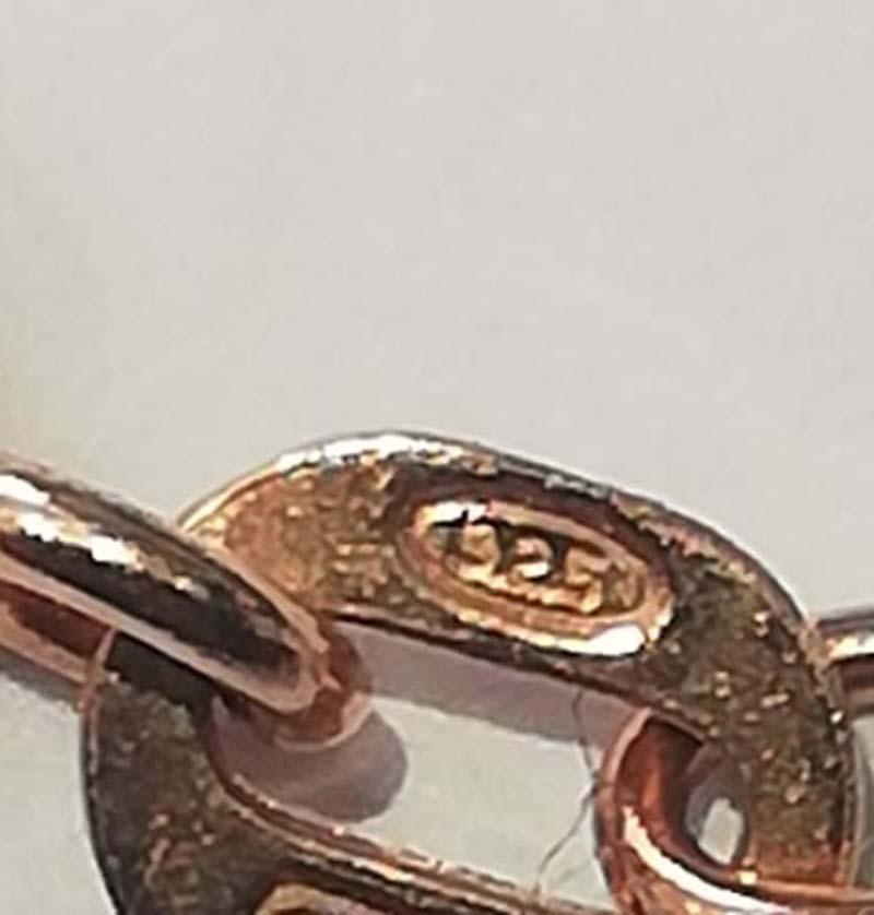 Collana con diamanti taglio vecchio da 0,87 carati, perle barocche, oro rosa e argento. in vendita 2