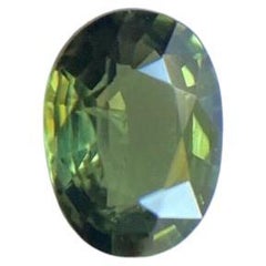 0.87ct Australia Green Sapphire Oval Cut Rare Loose Gem
