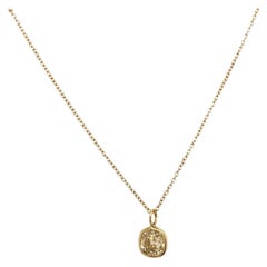 0,87ct Natürlicher Gelb/Brauner Diamant-Anhänger mit viktorianischem Schliff aus 18ct Gelbgold