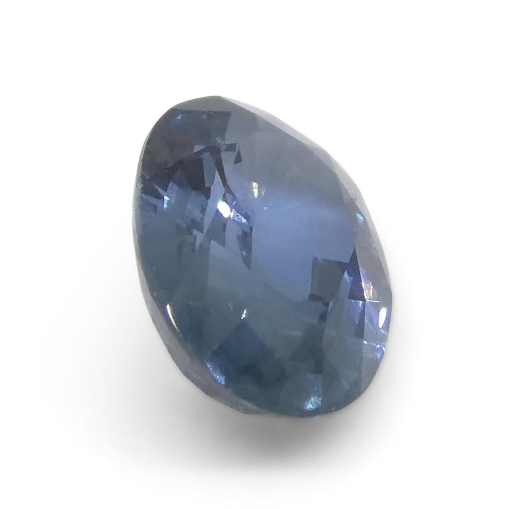 Brilliant Cut 0.87ct Oval Blue Sapphire from Thailand For Sale