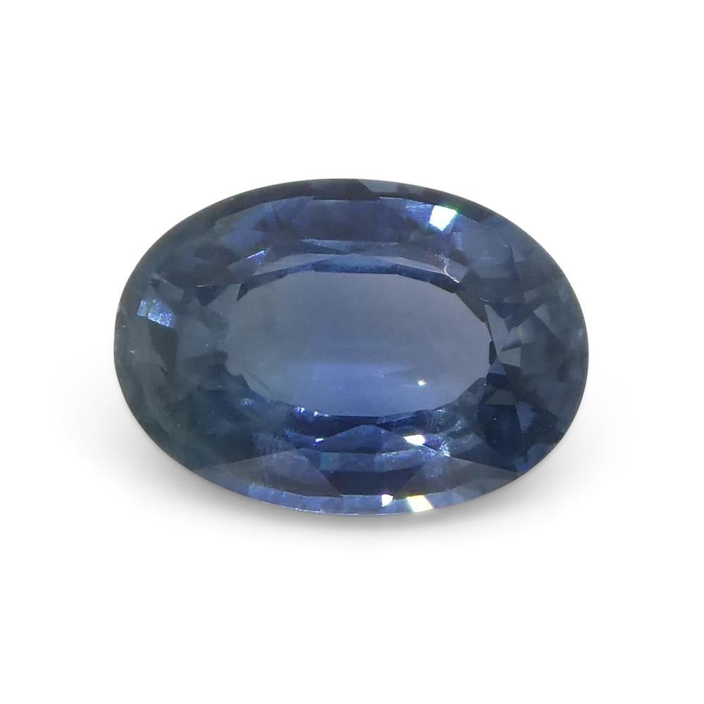 0.87ct Oval Blue Sapphire from Thailand In New Condition For Sale In Toronto, Ontario