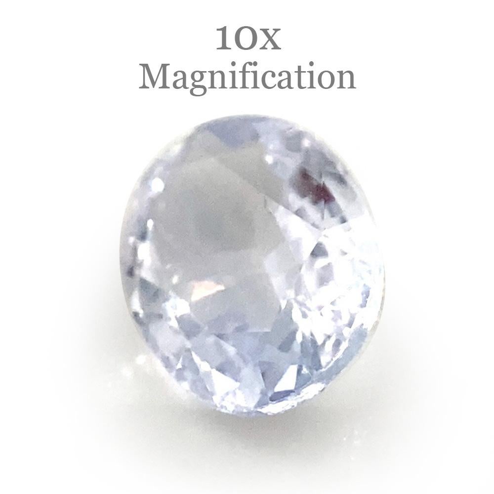0.87ct Oval Icy Blue Sapphire from Sri Lanka Unheated For Sale 5