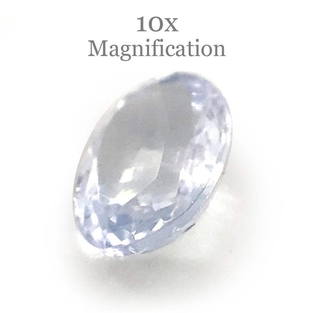 0.87ct Oval Icy Blue Sapphire from Sri Lanka Unheated For Sale 6