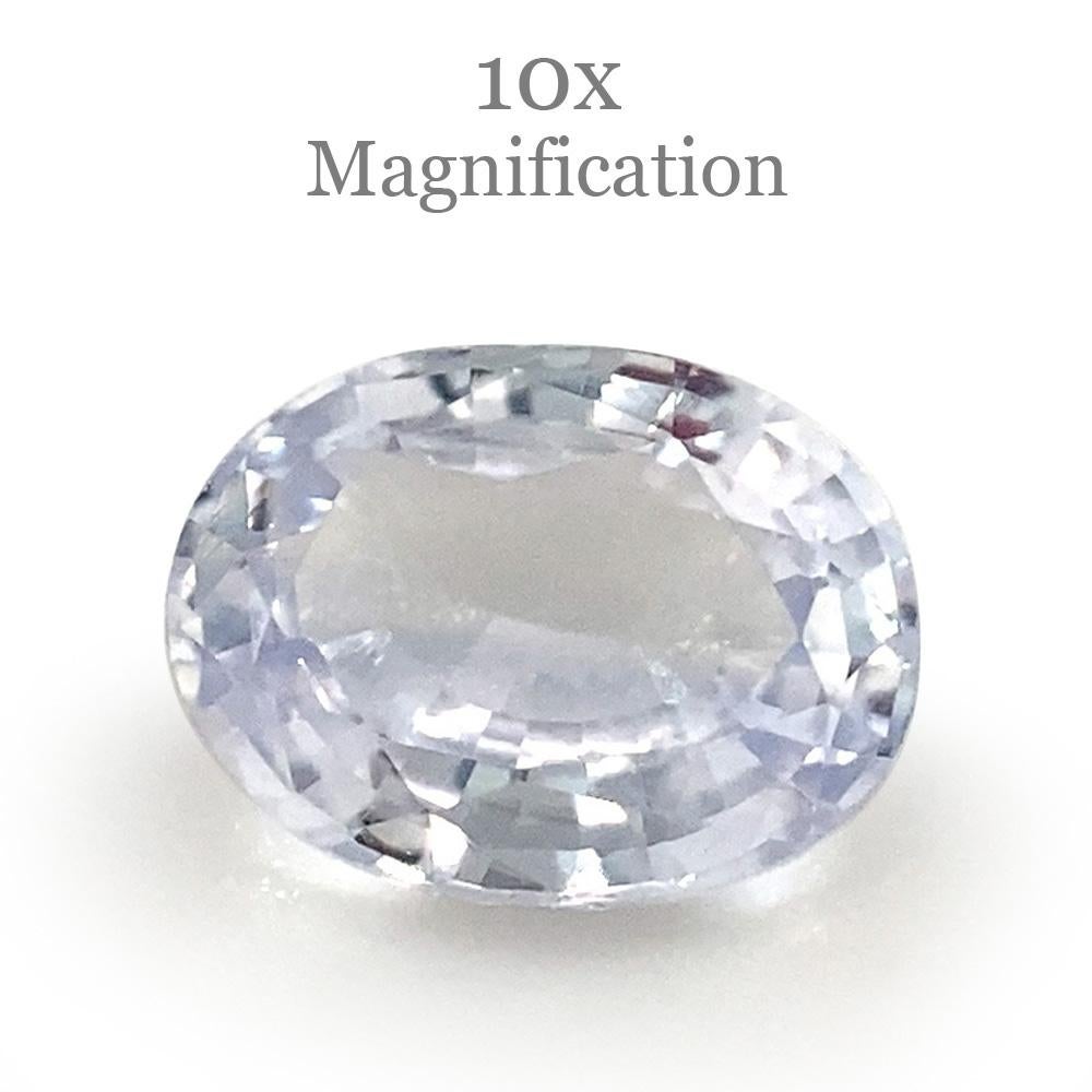 0.87ct Oval Icy Blue Sapphire from Sri Lanka Unheated For Sale 7