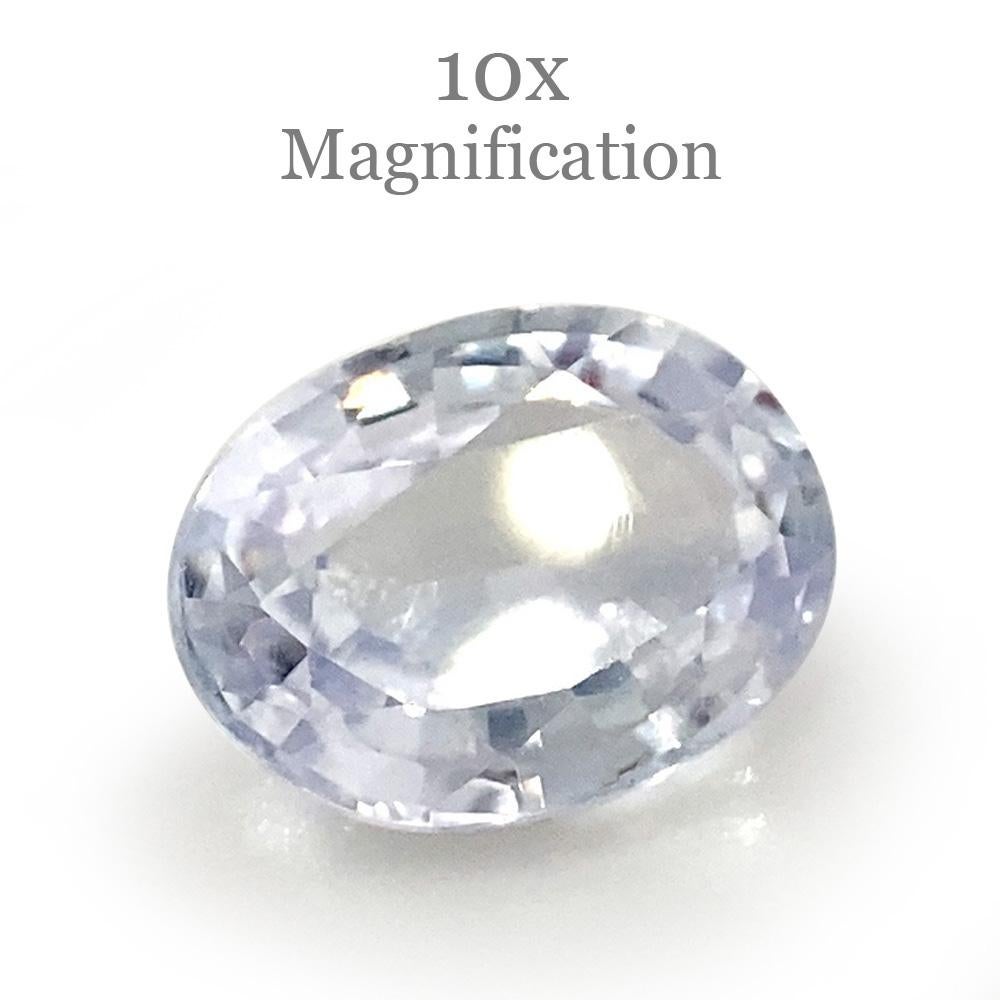0.87ct Oval Icy Blue Sapphire from Sri Lanka Unheated For Sale 8