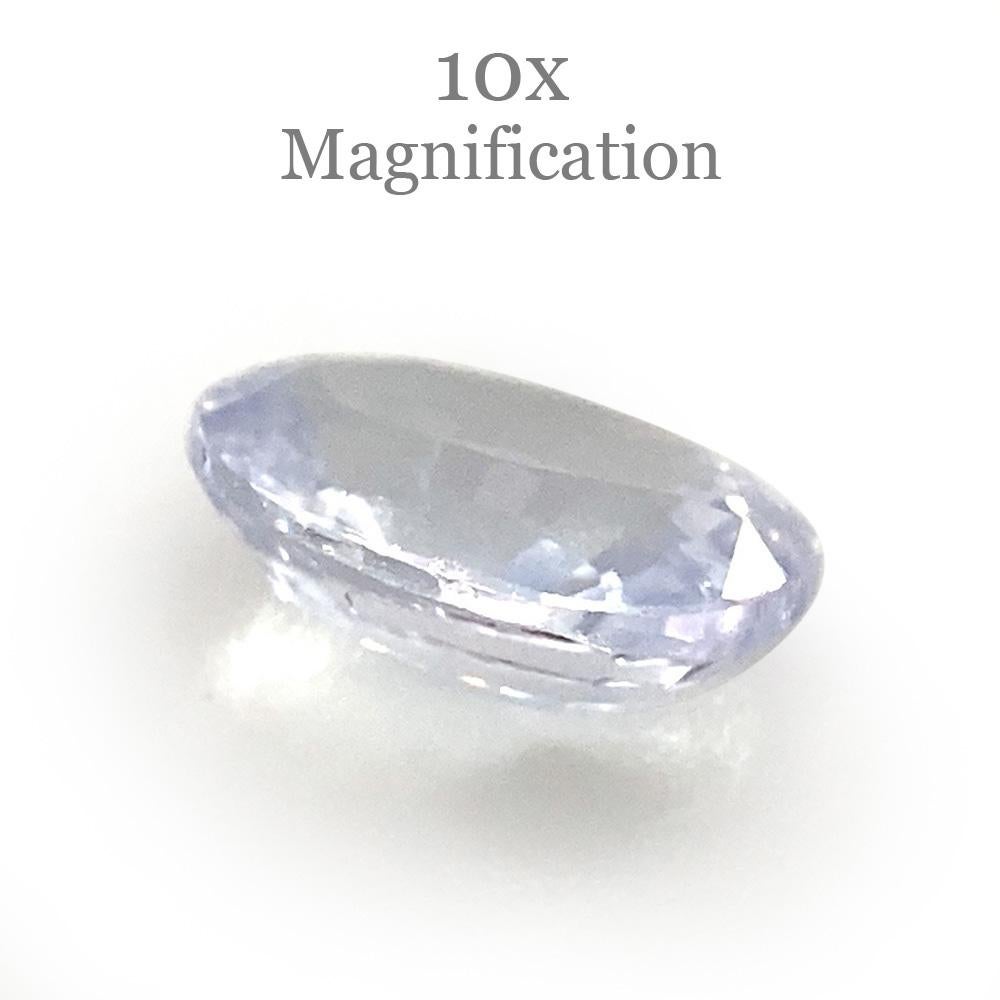Brilliant Cut 0.87ct Oval Icy Blue Sapphire from Sri Lanka Unheated For Sale