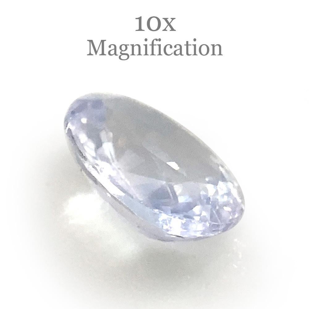 0.87ct Oval Icy Blue Sapphire from Sri Lanka Unheated In New Condition For Sale In Toronto, Ontario