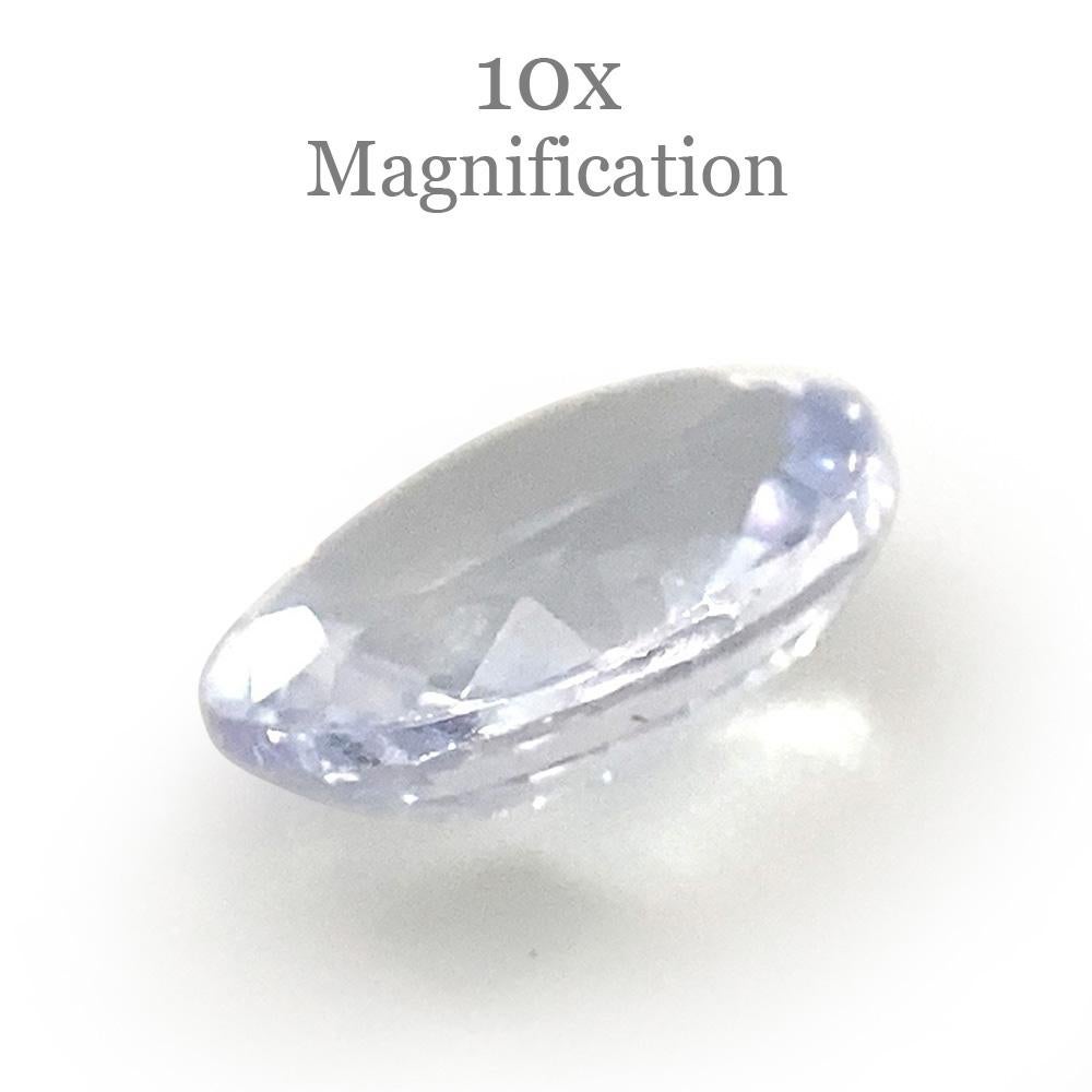 0.87ct Oval Icy Blue Sapphire from Sri Lanka Unheated For Sale 1