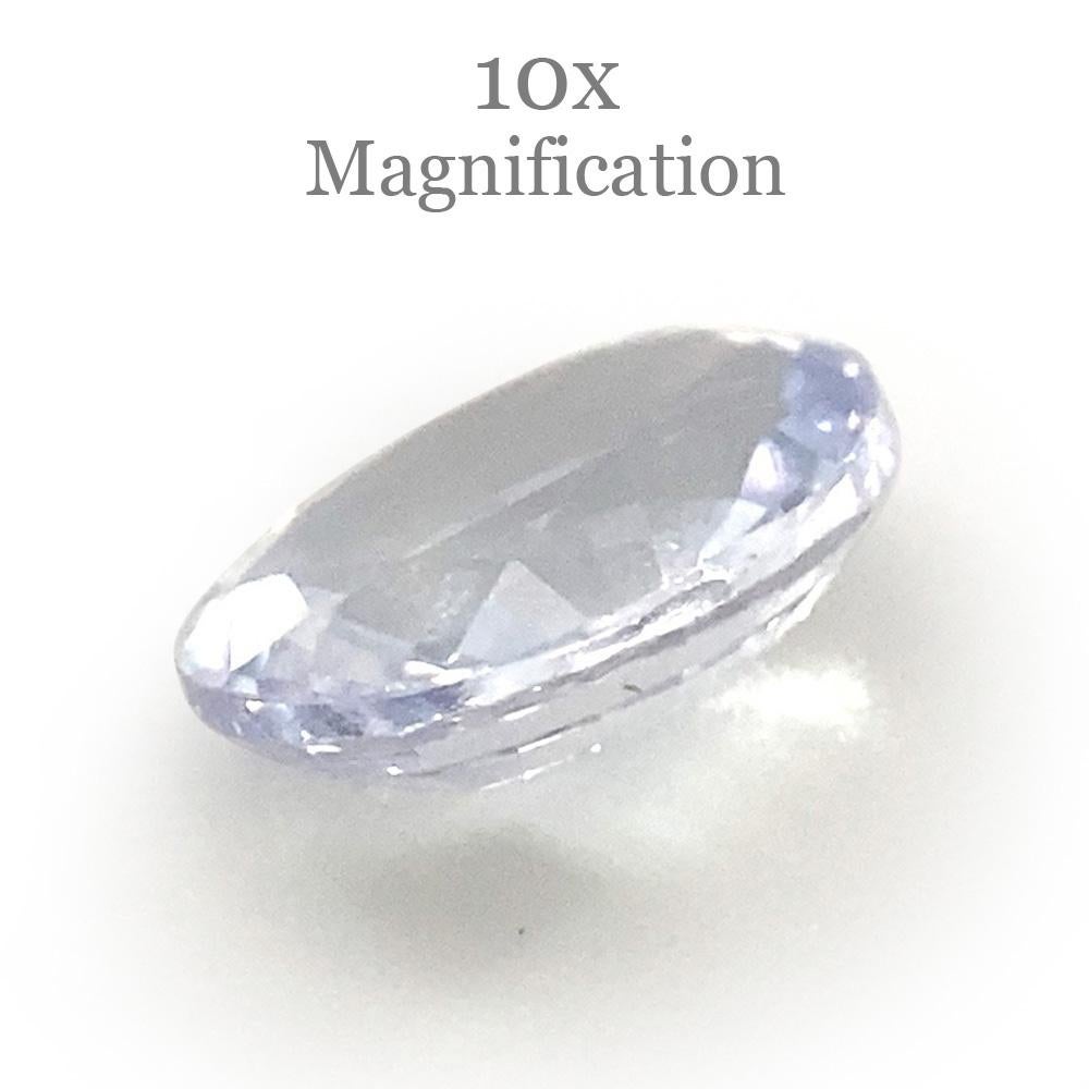 0.87ct Oval Icy Blue Sapphire from Sri Lanka Unheated For Sale 2
