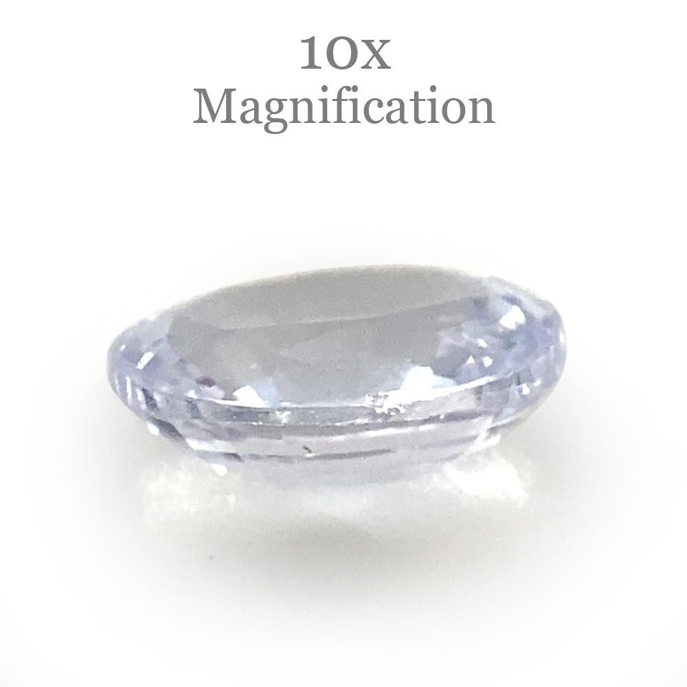 0.87ct Oval Icy Blue Sapphire from Sri Lanka Unheated For Sale 3