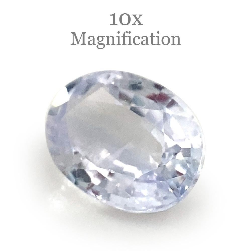 0.87ct Oval Icy Blue Sapphire from Sri Lanka Unheated For Sale 4
