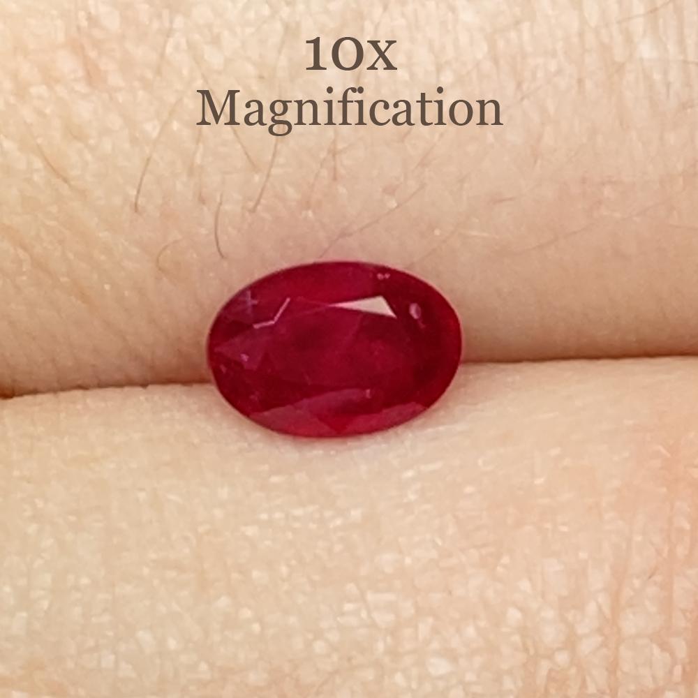 0.87ct Oval Red Ruby from Mozambique For Sale 6