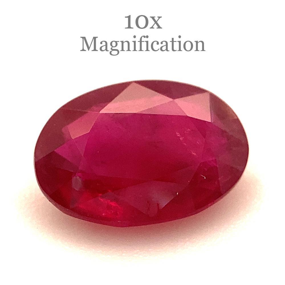 0.87ct Oval Red Ruby from Mozambique For Sale 11
