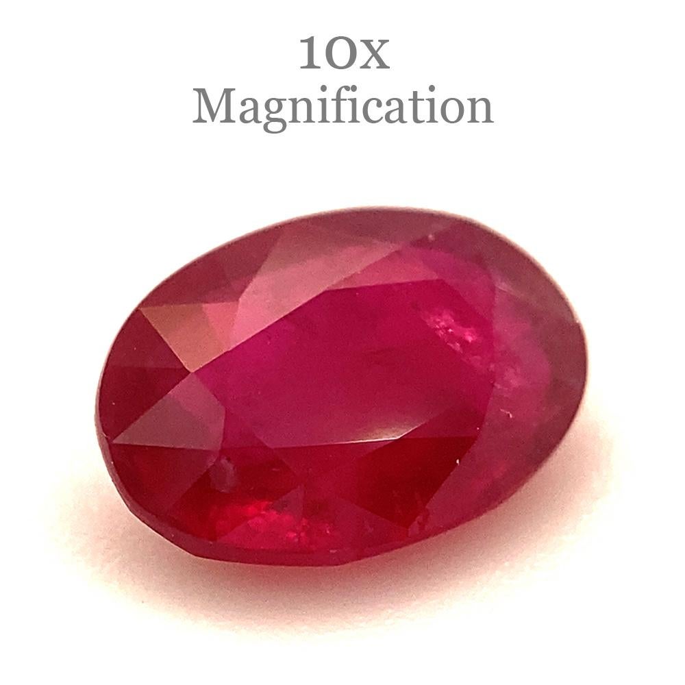 0.87ct Oval Red Ruby from Mozambique For Sale 12