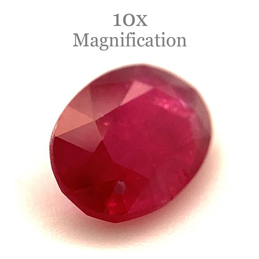 0.87ct Oval Red Ruby from Mozambique For Sale 14