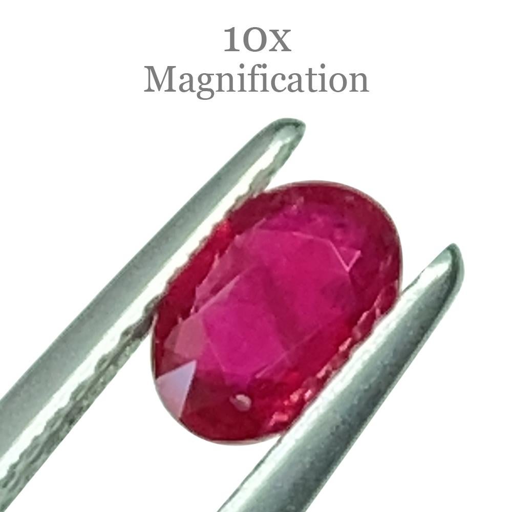 Brilliant Cut 0.87ct Oval Red Ruby from Mozambique For Sale