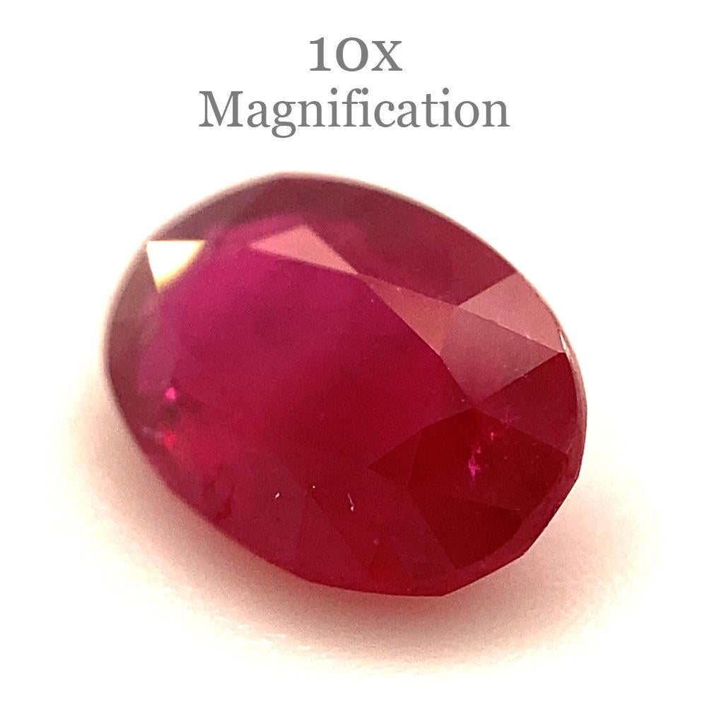 0.87ct Oval Red Ruby from Mozambique For Sale 1