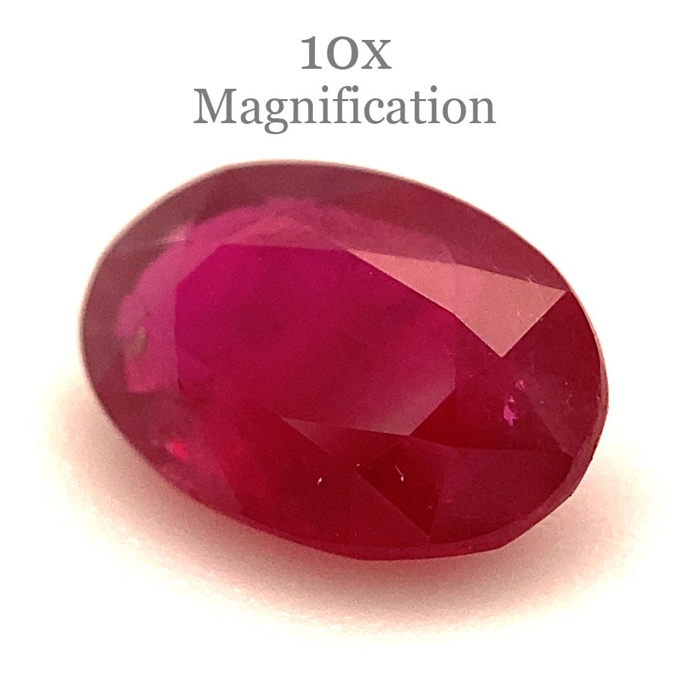 0.87ct Oval Red Ruby from Mozambique For Sale 2