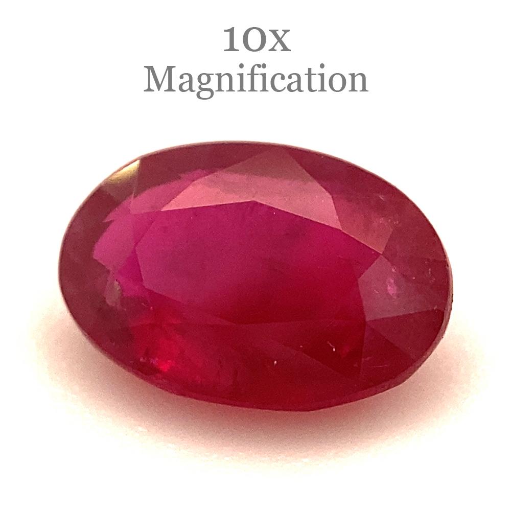 0.87ct Oval Red Ruby from Mozambique For Sale 3