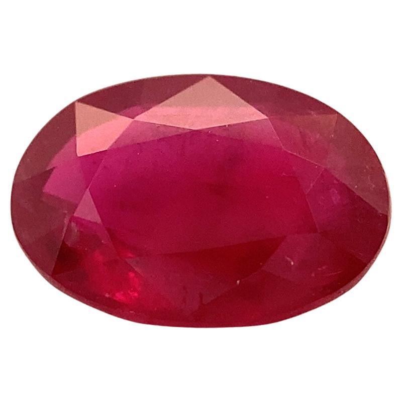 0.87ct Oval Red Ruby from Mozambique For Sale