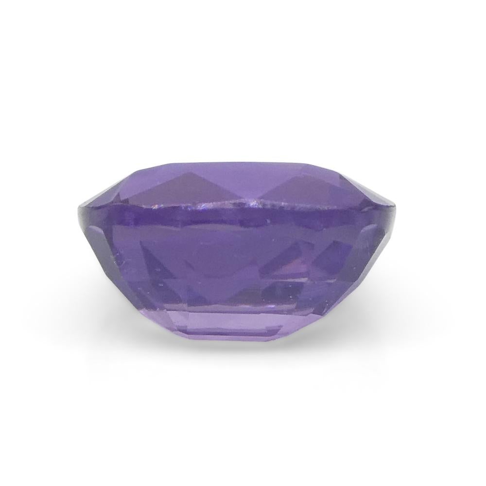0.87ct Square Cushion Purple  Sapphire from East Africa, Unheated For Sale 6