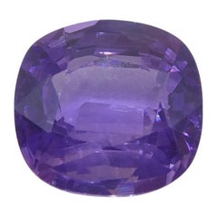 0.87ct Square Cushion Purple  Sapphire from East Africa, Unheated